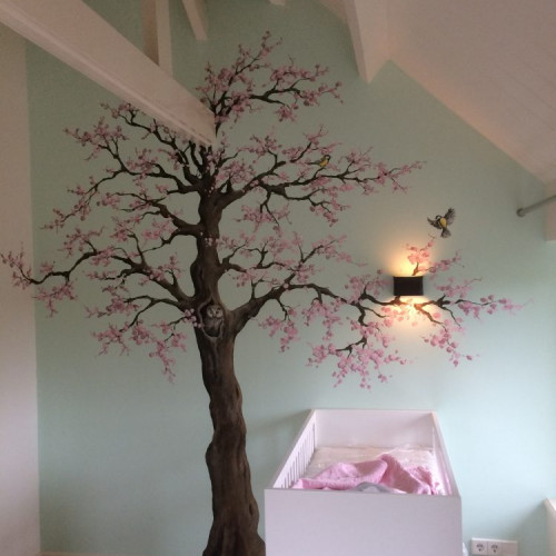 14 Muurschildering Bloesemboom