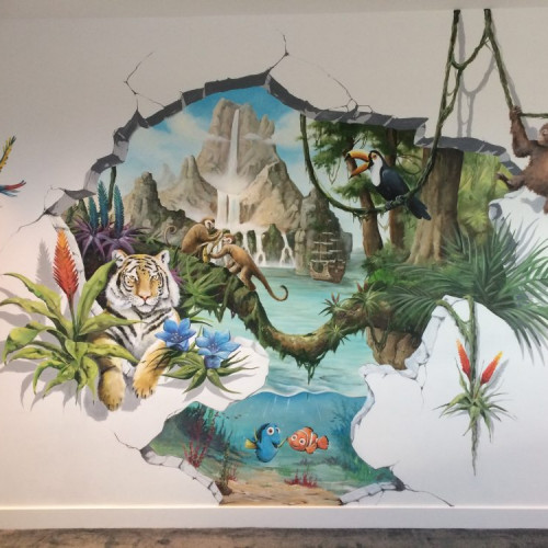 18 Muurschildering Jungle