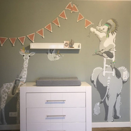 Babykamer indianen dieren