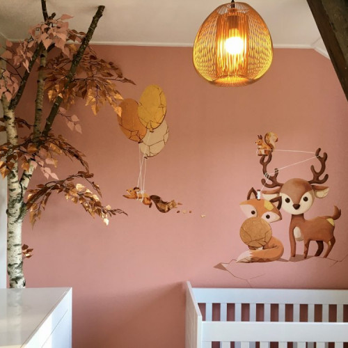 Muurschildering babykamer