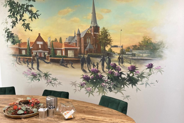 Muurschildering Langeveld
